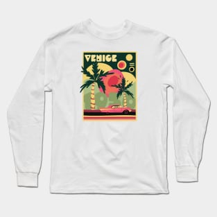 Venice Beach Vintage Matchbook Design Long Sleeve T-Shirt